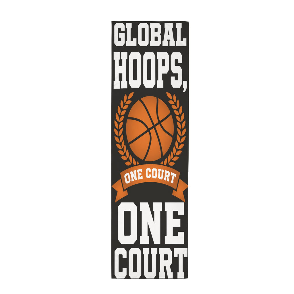 Global Hoops, One Court 12 x 40 in Polyester Peach Skin Tapestry