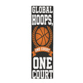 Global Hoops, One Court 12 x 40 in Polyester Peach Skin Tapestry
