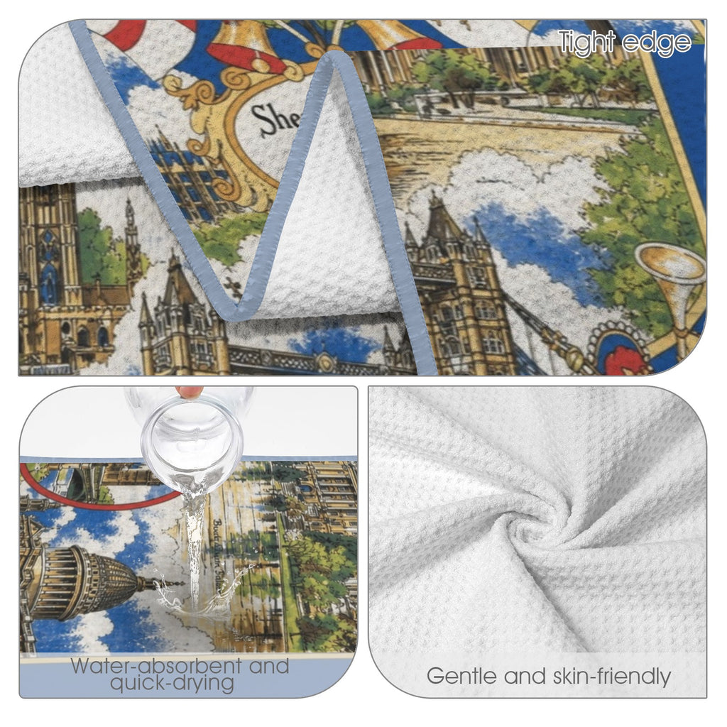 Sherlock Fog Cab 29"x58" (QUE) Waffle Weave Bath Towel