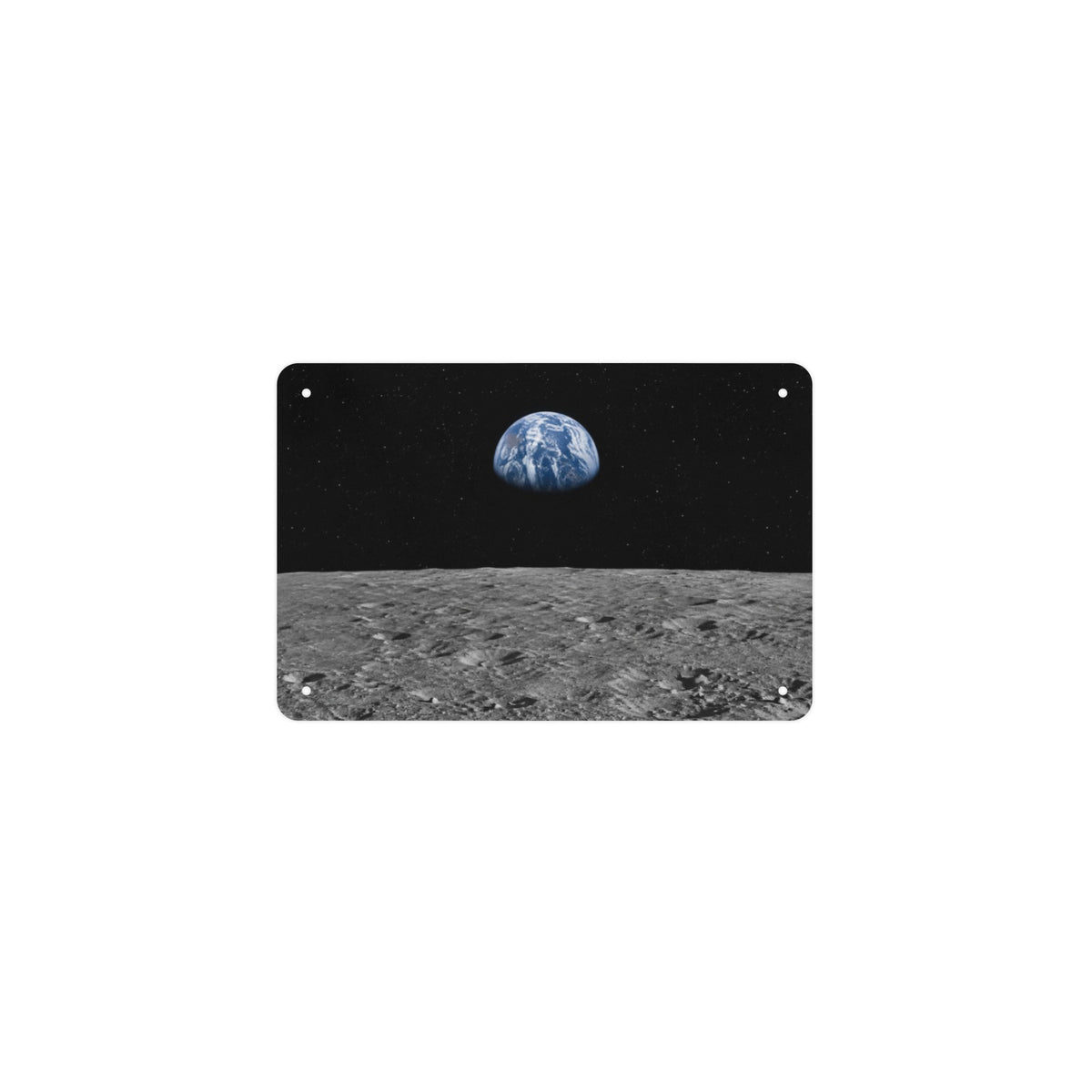 Apollo 11 Blue Earth 12 x 8 in Metal Tin Sign