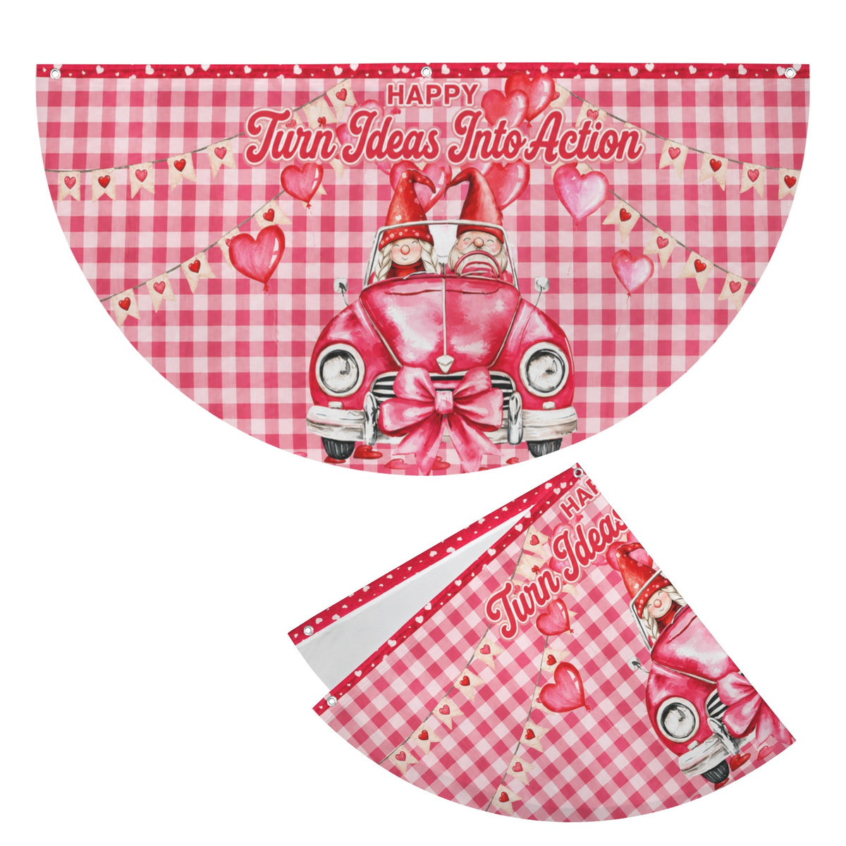 Turn Ideas Into Action 36 x 18 in Semi Circle Flag