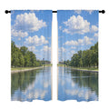 Washington Monument Summer Mall 52 x 84 in Window Curtain Set
