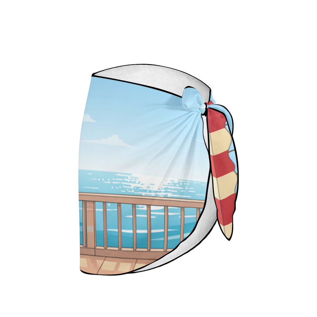 Minnie Shell Chime Terrace Beach Sarong Wrap (QUE)