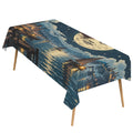 Moon Face Harbor 178cm x 140cm Rectangular Tablecloth 70x55inch (QUE)