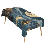 Moon Face Harbor 178cm x 140cm Rectangular Tablecloth 70x55inch (QUE)