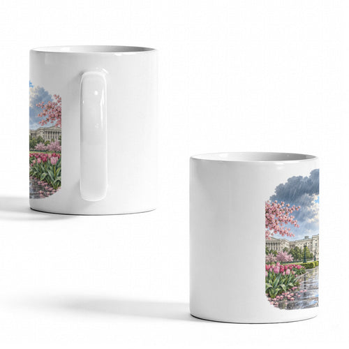 Capitol Spring Rain Garden 11 oz White Ceramic Mug