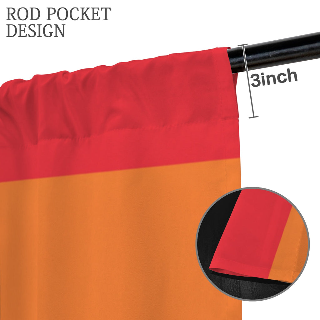 Rainbow Minimalist Stripes 52 x 84 in Window Curtain Set