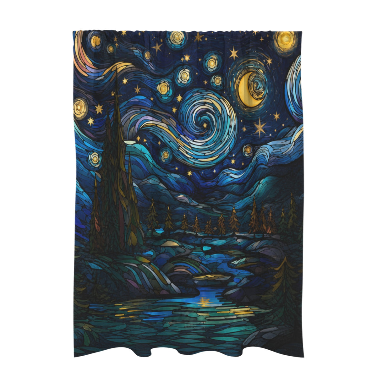 Van Gogh Starry Night 51 x 72 in Door Curtain (QUE)