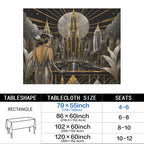 Green Light Eyes 178cm x 140cm Rectangular Tablecloth 70x55inch (QUE)