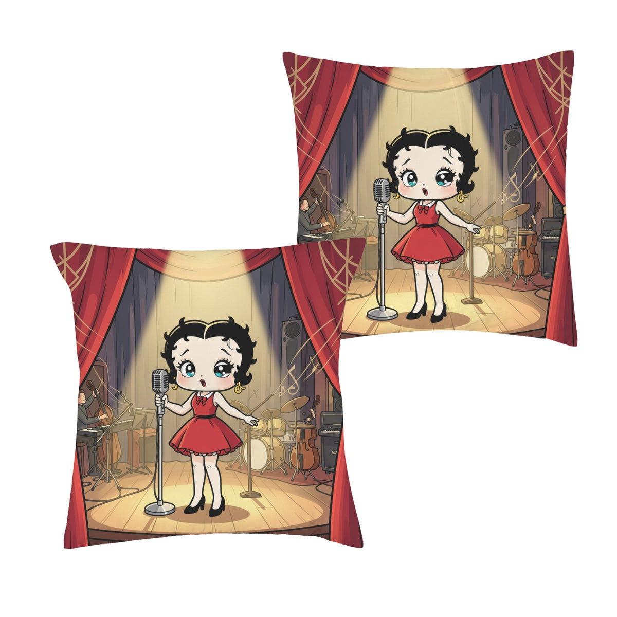 Betty Boop Jazz Spotlight 16 x 16 in Envelope Pillow Case