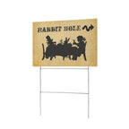 Rabbit Hole Tea Party 12 x 9 in House Sign