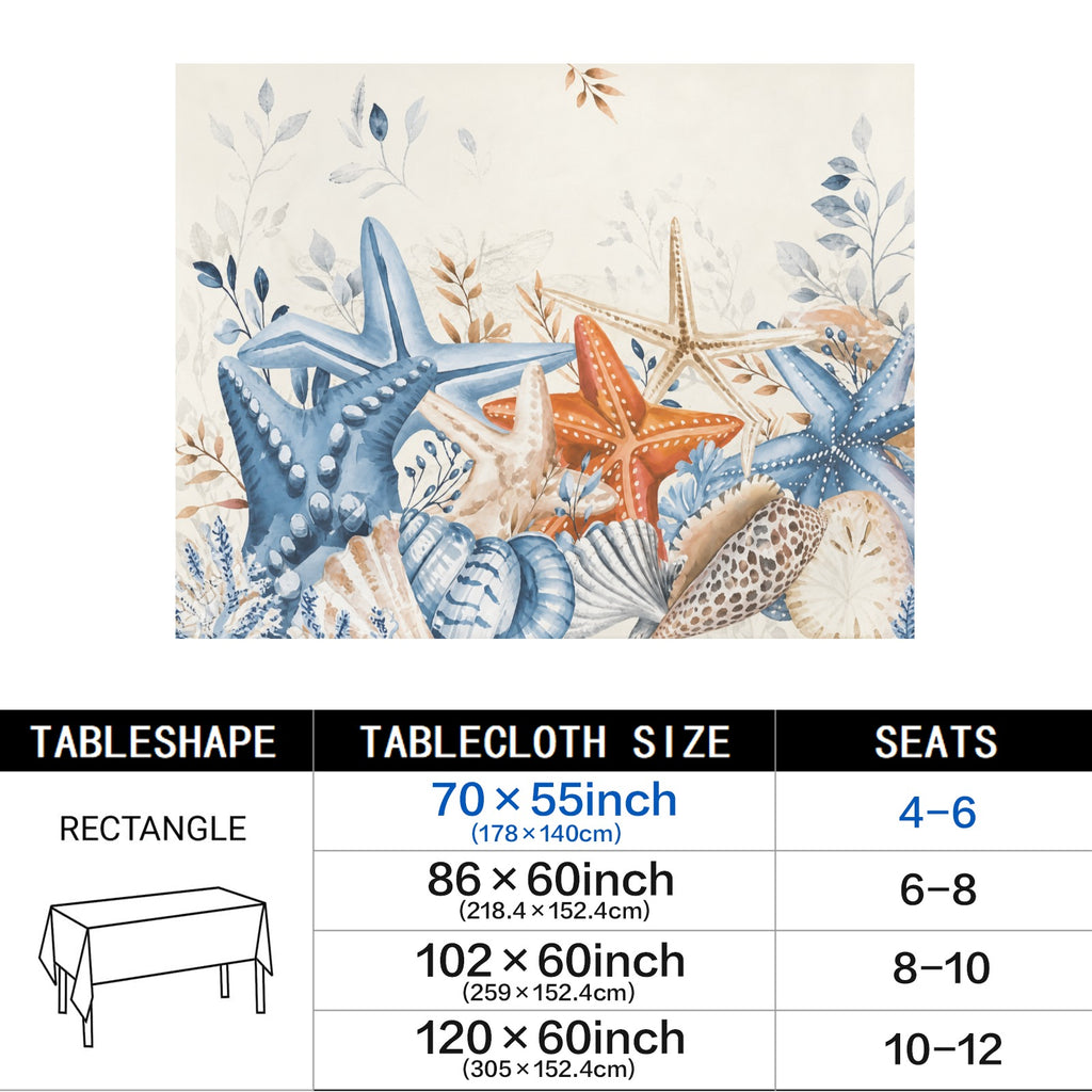 French Farmhouse 178cm x 140cm Rectangular Tablecloth 70x55inch (QUE)