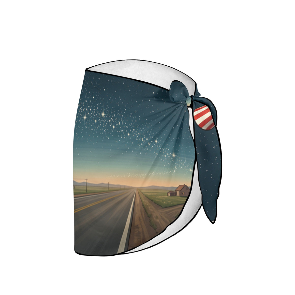 Uncle Sam Starry Road Trip Beach Sarong Wrap (QUE)