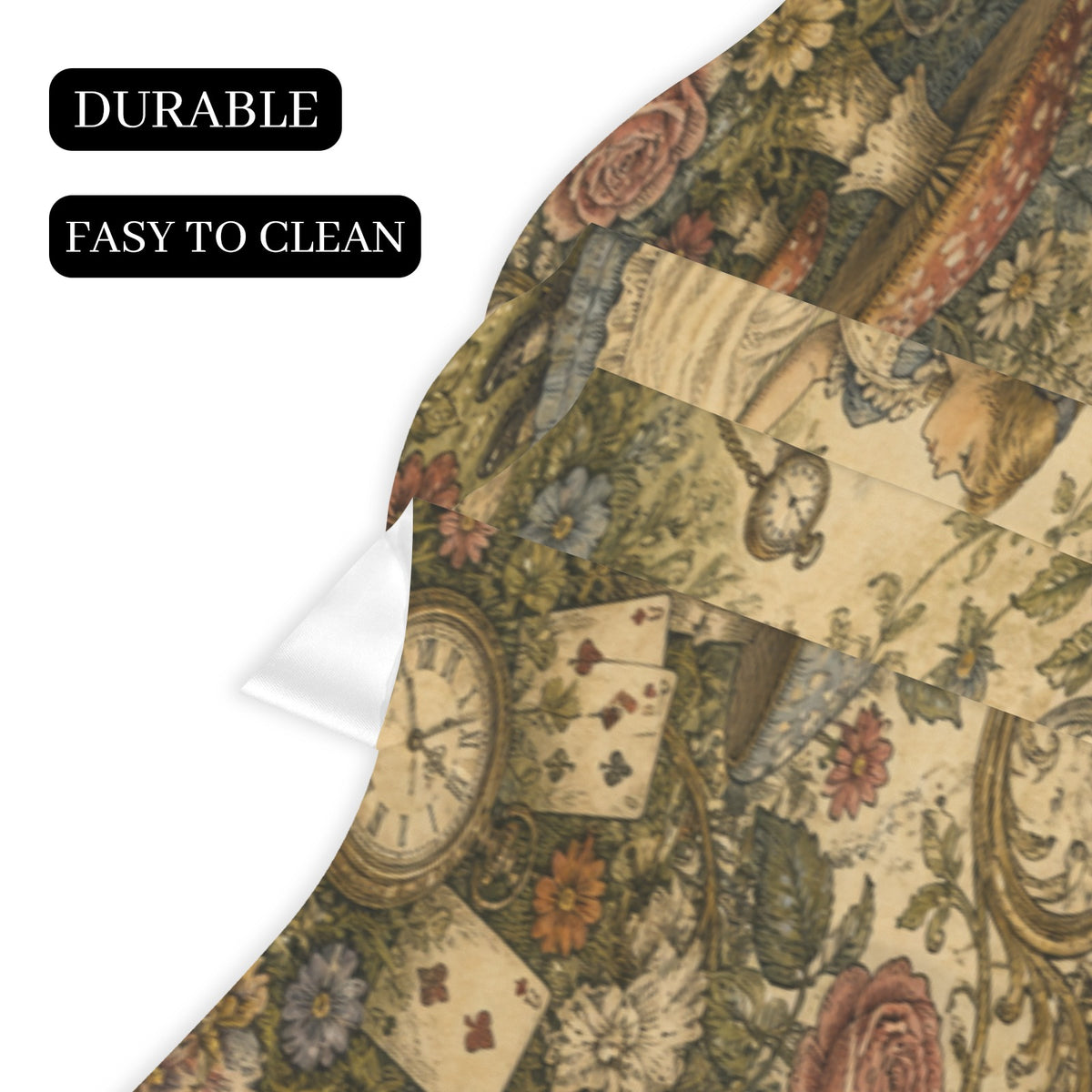 Wonderland Tea Table 200cm x 43.1cm Fireplace Cloth (QUE)