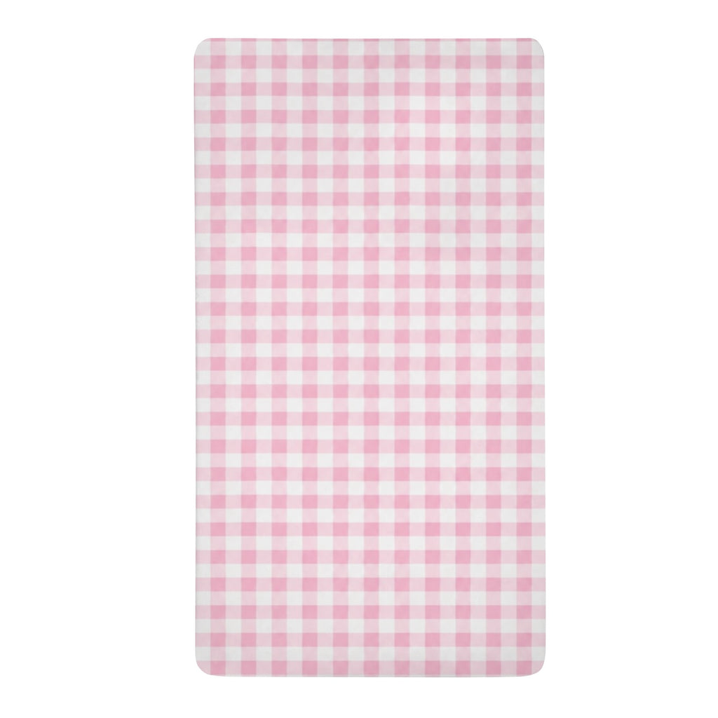 Ice Blue Crimson Piping Fitted Sheet 39x75x13inch (QUE)