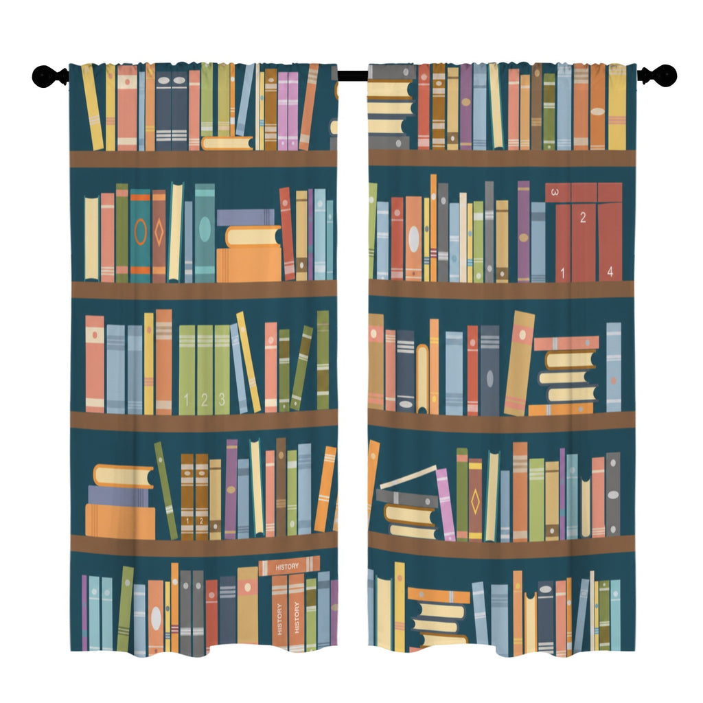 Back-to-School Bookshelf 52 x 84 in Window Curtain Set
