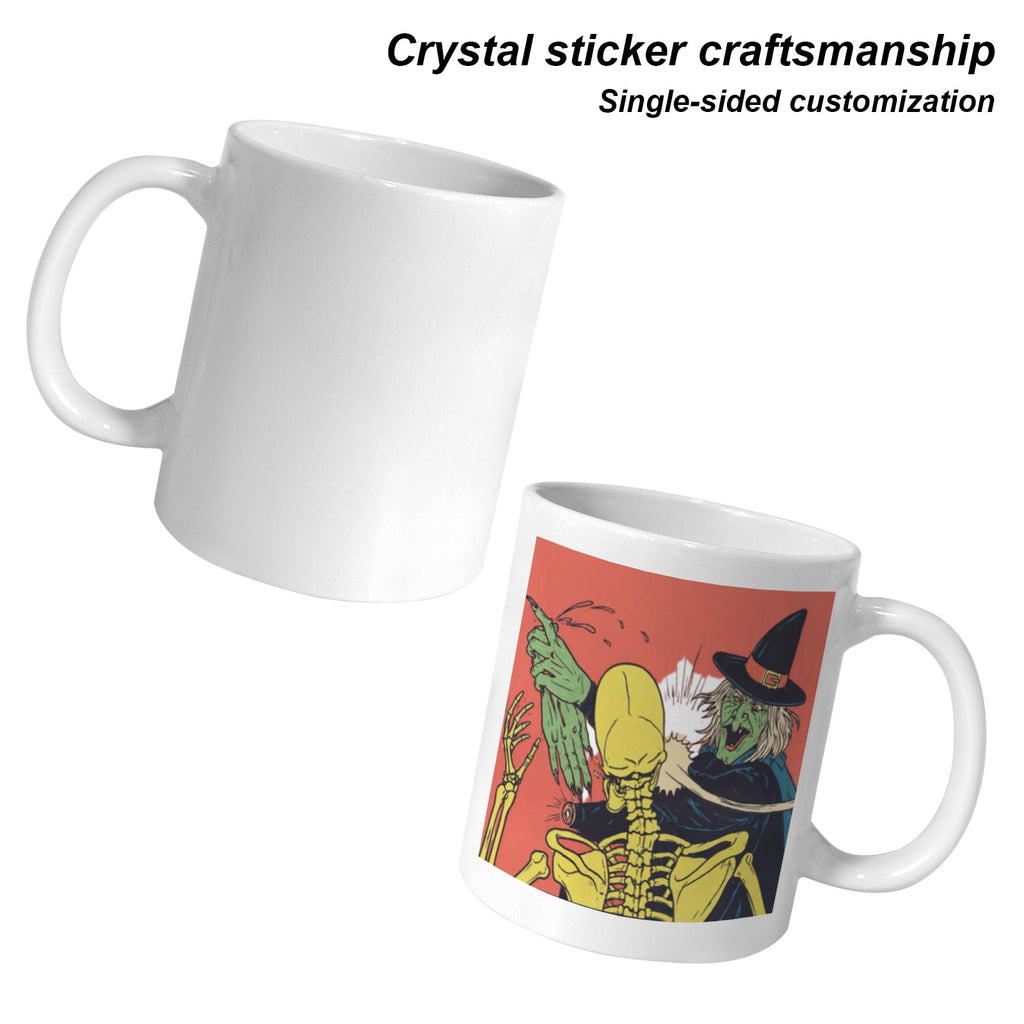 Witch Hat and Stars 11 oz White Ceramic Mug