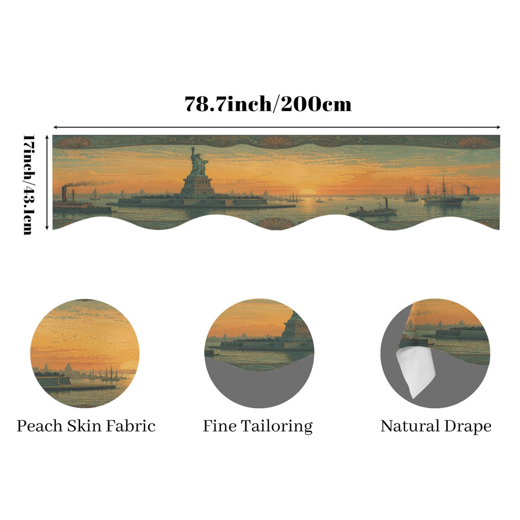 Harbor Monument View 200cm x 43.1cm Fireplace Cloth (QUE)