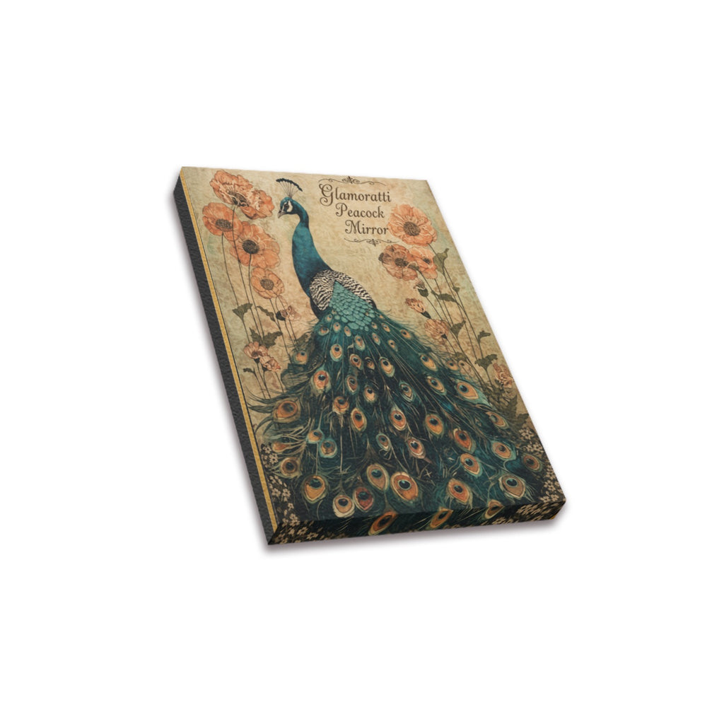 Glamoratti Peacock Mirror Frame Canvas Print 8"x10"