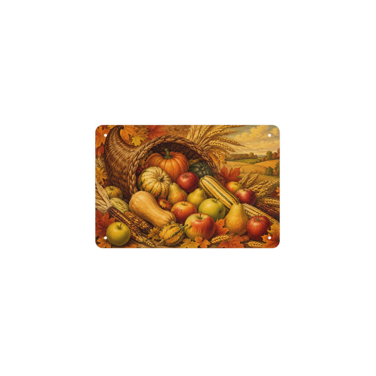 Cornucopia Market 12 x 8 in Metal Tin Sign