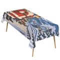 Santa Snowy Rail 178cm x 140cm Rectangular Tablecloth 70x55inch (QUE)