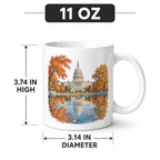 Capitol Autumn Pool 11 oz White Ceramic Mug