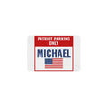 USA Patriot Parking Only Reserved American Flag 12 x 8 in Metal Tin Sign