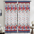 Independence-to-Midterms Floral Banner 52 x 84 in Window Curtain Set
