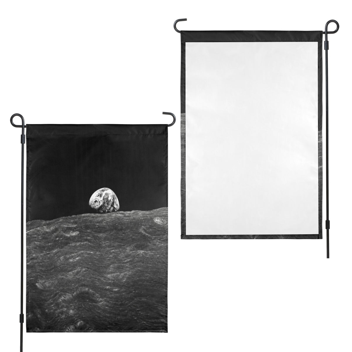 Earthrise Lunar Horizon 12 x 18 in Garden Flag