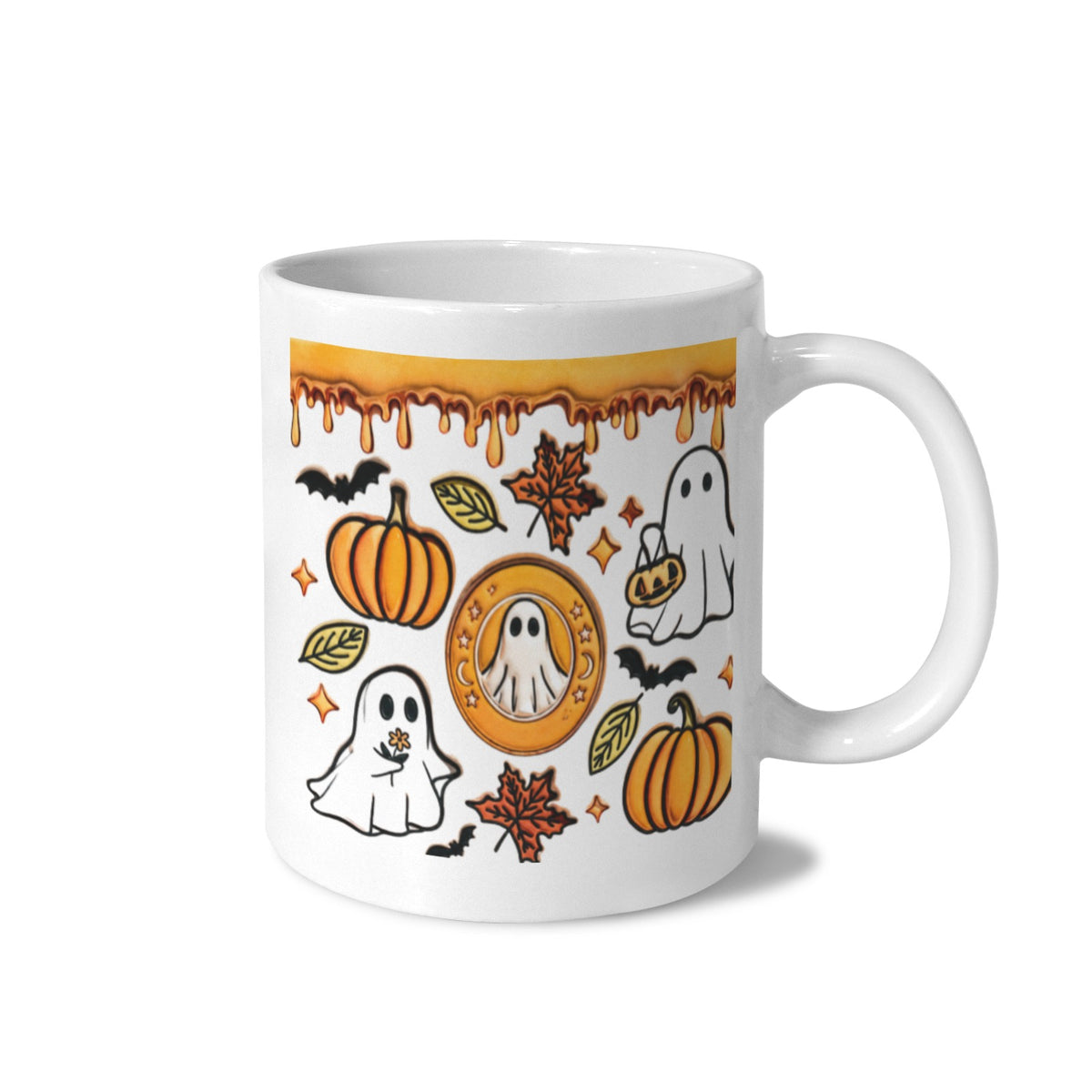 Haunted Pumpkin Bakery 11 oz White Ceramic Mug