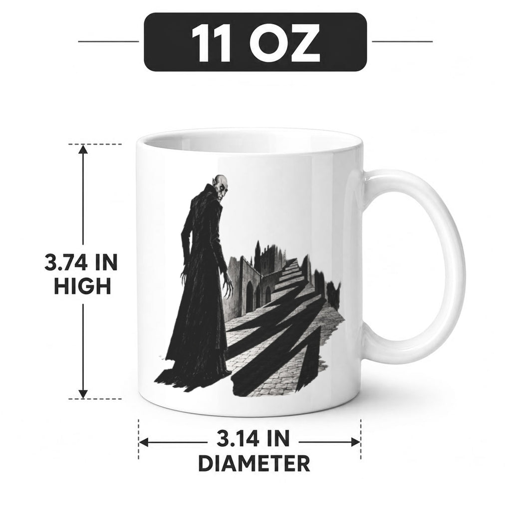 Orlok Clock Courtyard 11 oz White Ceramic Mug