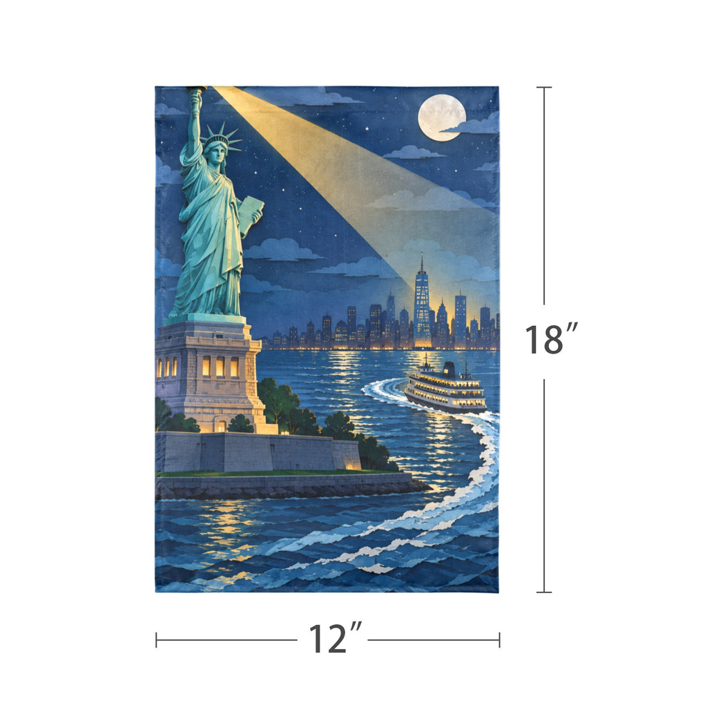 Torchlight Ferry Liberty 12 x 18 in Garden Flag