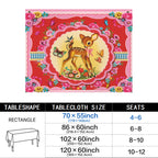 Woodland Fawn 178cm x 140cm Rectangular Tablecloth 70x55inch (QUE)