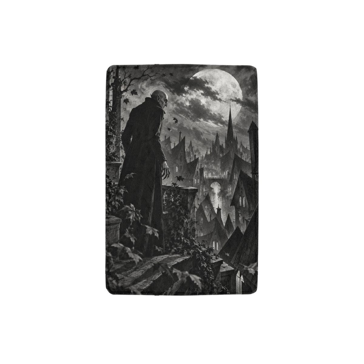 Count Orlok Crooked Town 32 x 48 in Micro Fleece Blanket