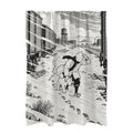 Tintin and Snowy cross a windblown deser 51 x 72 in Door Curtain (QUE)