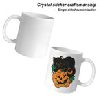 Graveyard Silhouette 11 oz White Ceramic Mug