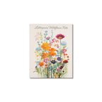 Letterpress Wildflower Note Frame Canvas Print 8"x10"