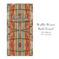 Fresh Start Woven Stripes 29"x58" (QUE) Waffle Weave Bath Towel