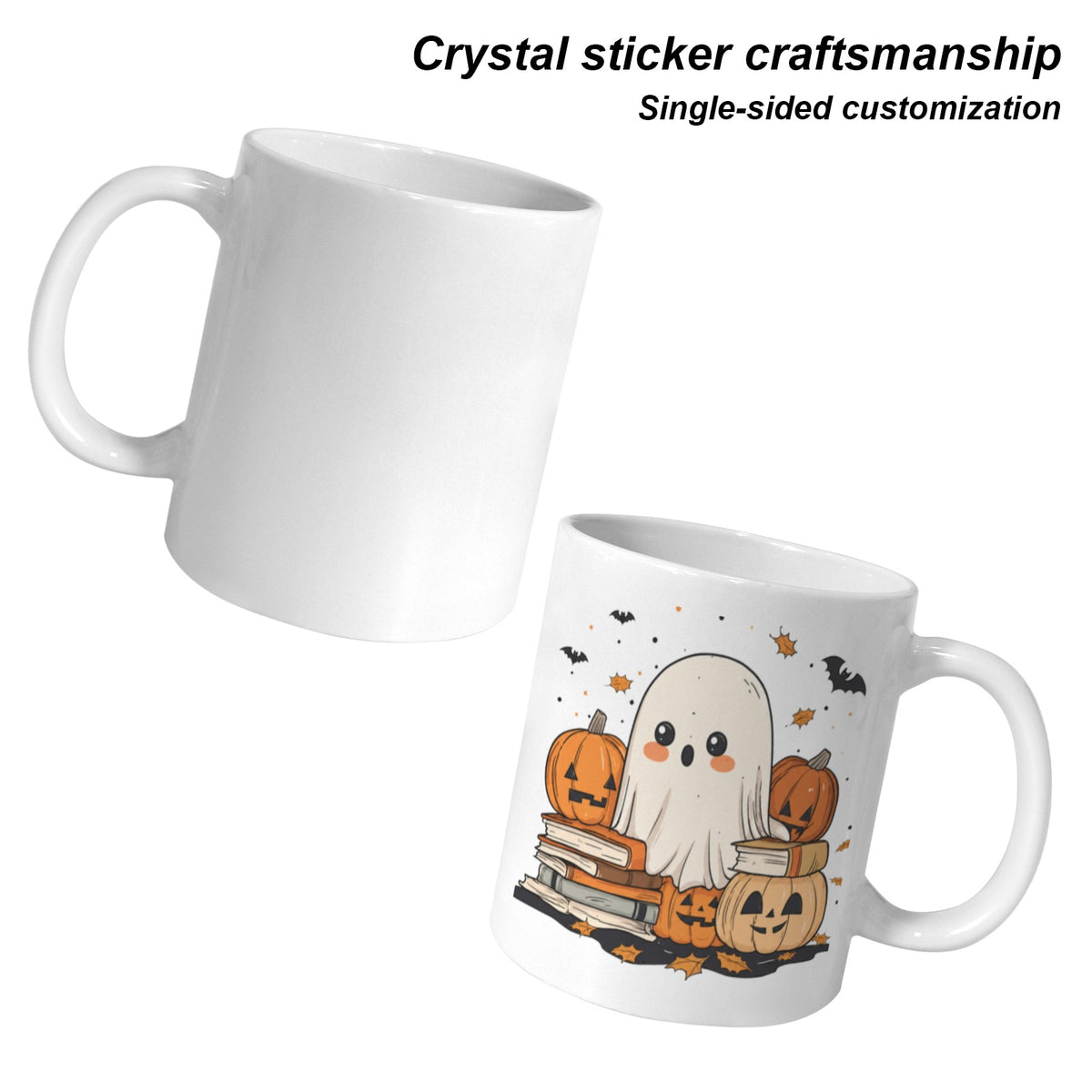 Moonlit Pumpkin Boat 11 oz White Ceramic Mug