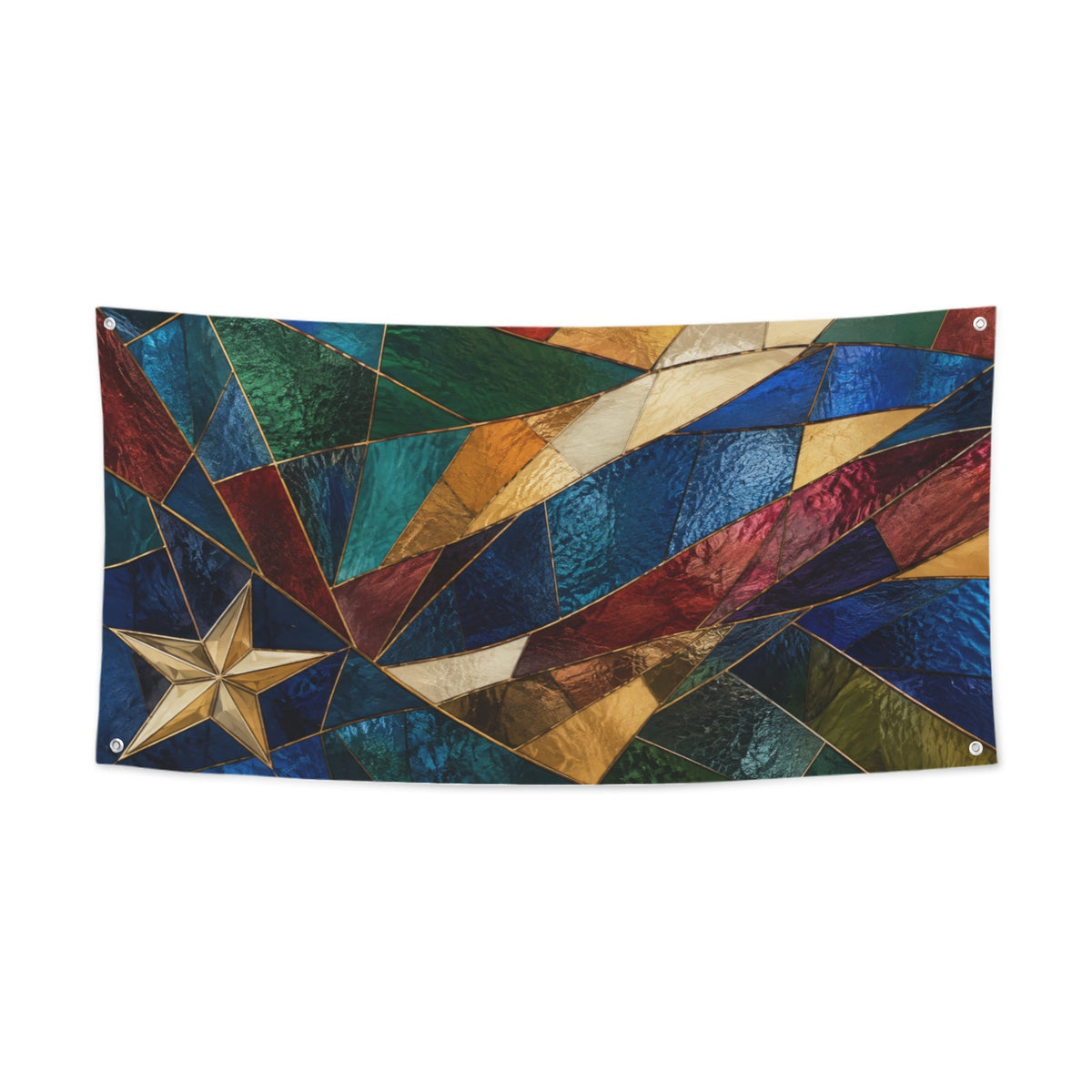 Jewel Toned Service Star 47 x 24 in Festival Banner