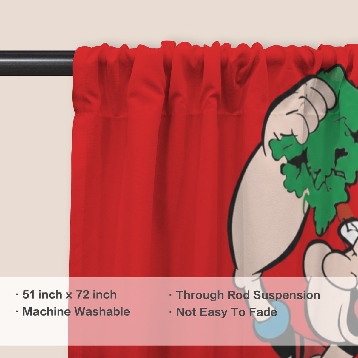 Popeye Anchor and Pipe 51 x 72 in Door Curtain (QUE)