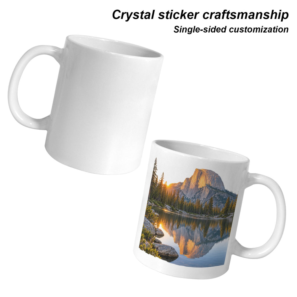 Half Dome Alpine Lake 11 oz White Ceramic Mug