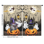 Moonlit Halloween Magic Forest 52 x 84 in Window Curtain Set