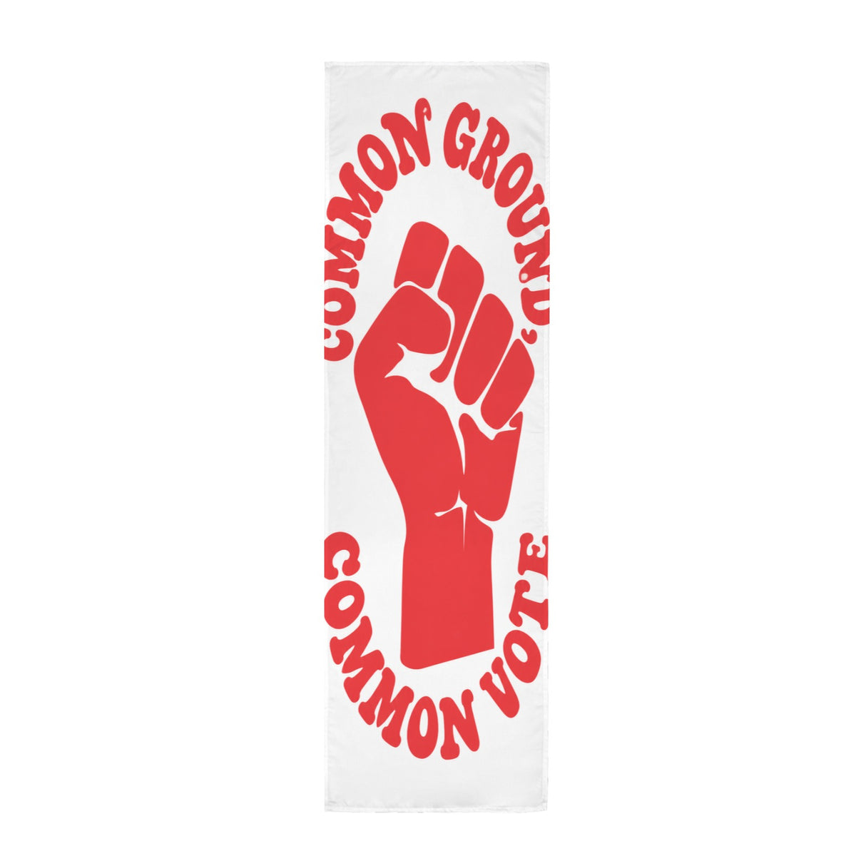 Common Ground, Common Vote 12 x 40 in Polyester Peach Skin Tapestry