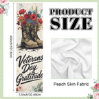 Veterans Day Gratitude 12 x 40 in Polyester Peach Skin Tapestry
