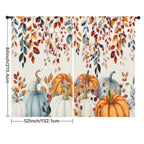 Pumpkin Spice Harvest 52 x 84 in Window Curtain Set