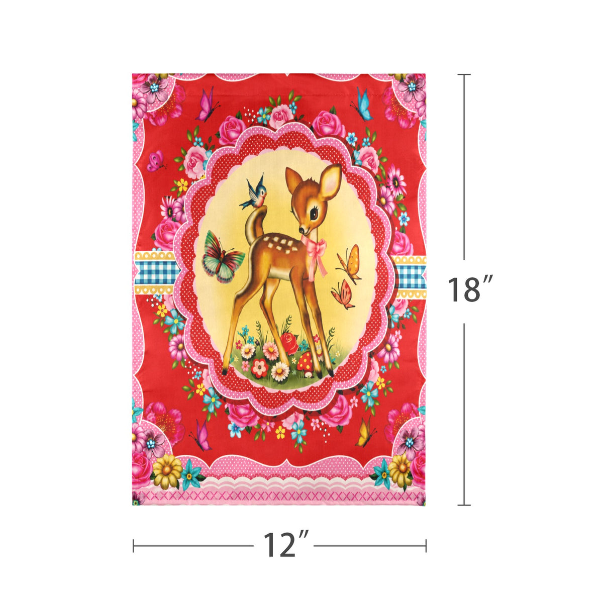 Bambi Woodland Fawn 12 x 18 in Garden Flag