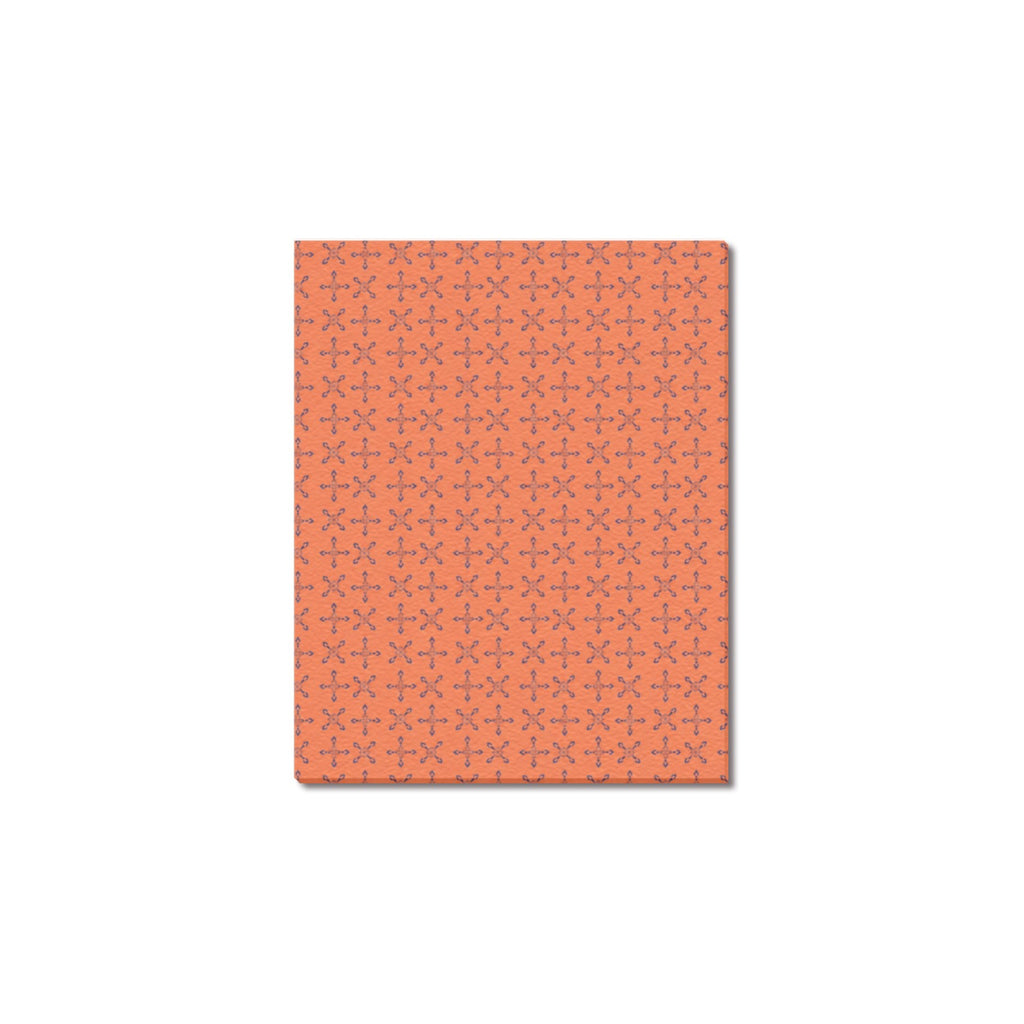 Orange Cross Pattern Frame Canvas Print 8"x10"