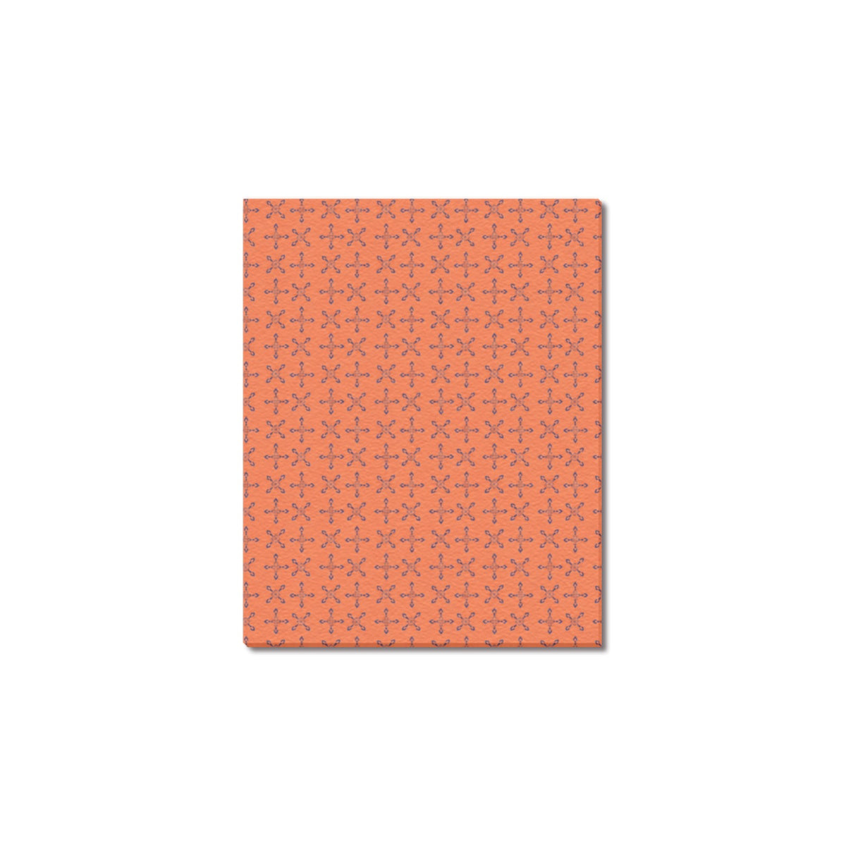 Orange Cross Pattern Frame Canvas Print 8"x10"