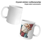 Spooky Garden Gnome 11 oz White Ceramic Mug